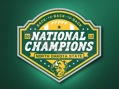 NDSU Football National Championship Logo 2013 2014 athletics branding college fcs football logo national champions ncaa ndsu university