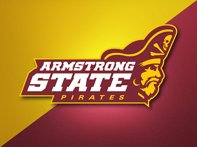 Armstrong State Primary Logo 2014 armstrong state asu athletics branding college identity logo mascot pirates university