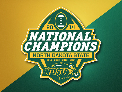 NDSU Football 2014 National Championship 2014 branding championship logo fcs football football identity logo ndsu