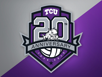 TCU Volleyball 20th Anniv. Logo by Dust Bowl Artistry on Dribbble