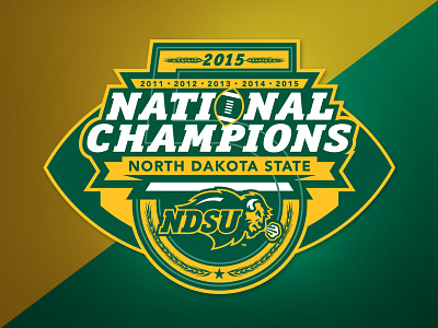 NDSU Football 2015 National Championship 2015 2016 branding championship fcs football football identity logo ndsu