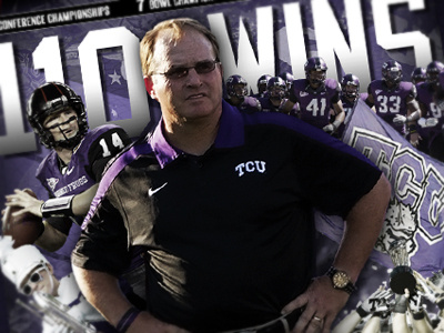 TCU Football Design 2012 advertising athletics cover football marketing poster print schedule tcu trading cards