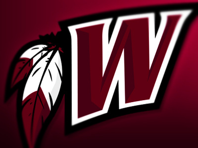 WHS Indians Primary Logo 2012 athletics branding high school identity lettermark logo primary