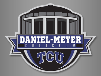 TCU Daniel-Meyer Coliseum Logo 2012 arena athletics basketball branding logo stadium tcu