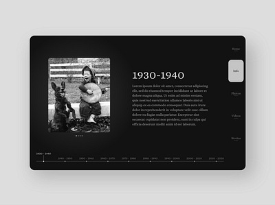 Online Memorial UI Design - Info Page mobile ui ui design ux ux design visual design webdesign