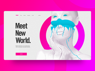 Meet new World - Weyland Industries alien blue clean future modern ui ux violet weyland white