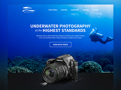 Zen Underwater v1.0 mockup photography website