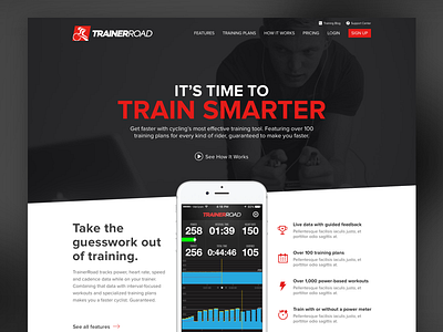 TrainerRoad Homepage Mockup Variation 4