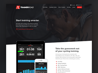 TrainerRoad Homepage Mockup Variation 5