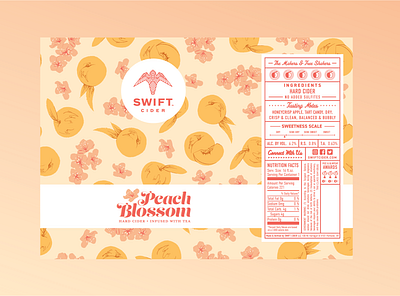 Peach Blossom can candesign design illustration illustrator labeldesign minimal packagedesign simple