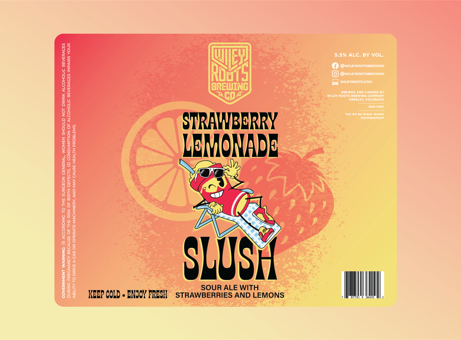 Strawberry Lemonade Slush by Grace Jensen on Dribbble
