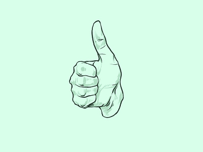 "Thumbs Up" anatomy branding clean digitalillustration graphic graphicdesign hand illustration minimal procreate simple