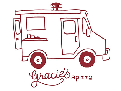 Gracie's Apizza Truck Logo