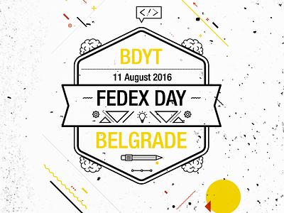 Fedexday BDYT belgrade fedex day idea logo poster