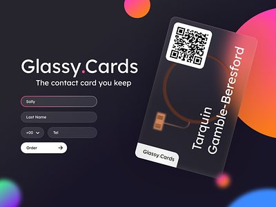 Glassy.Cards NFC Contact Card Concept branding glassmorphism