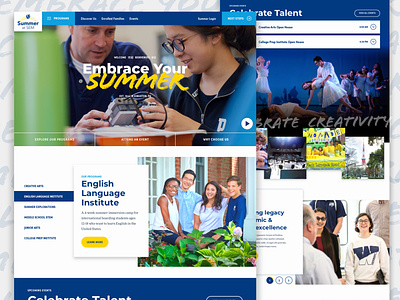 Summer at Sem Website Design 829 homepage layout responsive school summer