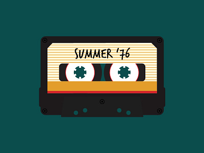 Flashback cassette flat music retro tape vintage