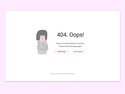 404 Error Page dailyui design ui ux