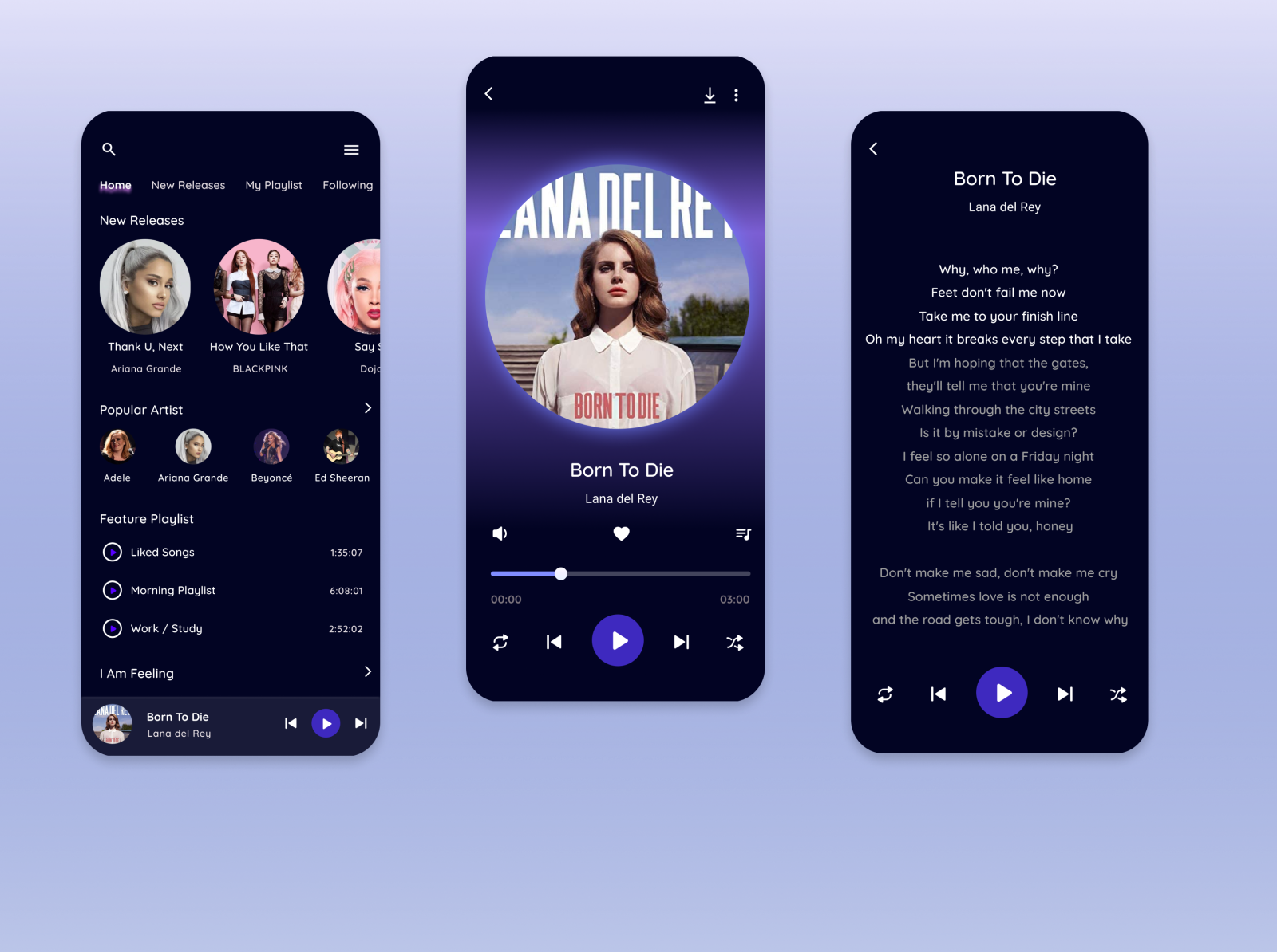 Music Player Dark Mode by Flora Li on Dribbble