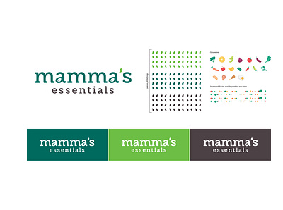 Mamma's Essentials Identity Design brand design branding farm fresh green logo identity design logo design nature logo