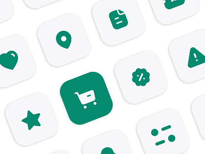 Icon Designs for Bookat Delivery App branding delivery app design green icons icon design ui ui design ui icons vector