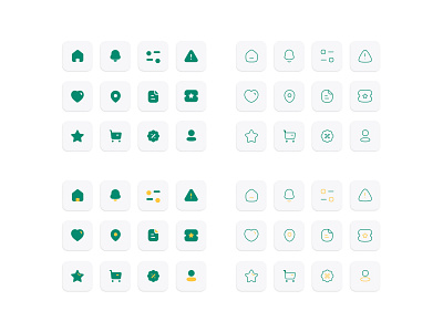 Icon Designs for Bookat Delivery App delivery app design green icons icon design icons illustration ui ux vector vector icons
