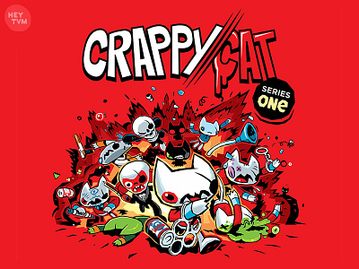 CrappyCat crappycat heytvm illustration packaging toy design toys trevor van meter tvm vector