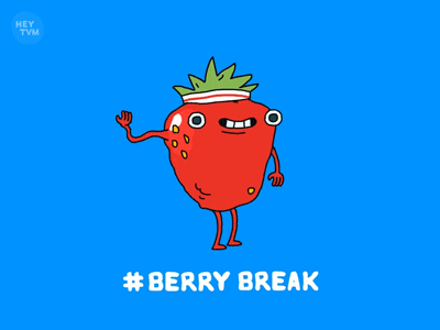 Berry Break animation dancing fruit heytvm illustration strawberry trevor van meter tvm vector