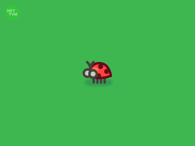 HeyTVM Ladybug dance gif heytvm illustration ladybug trevor van meter tvm vector