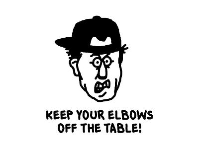 Elbows black and white heytvm illustration overthetop