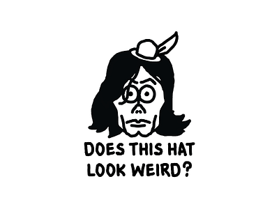 Does this hat look weird black and white heytvm illustration weirdhat