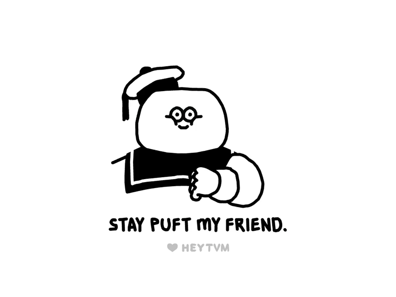 Stay Puft 4 life! black and white gif heytvm illustration life staypuft