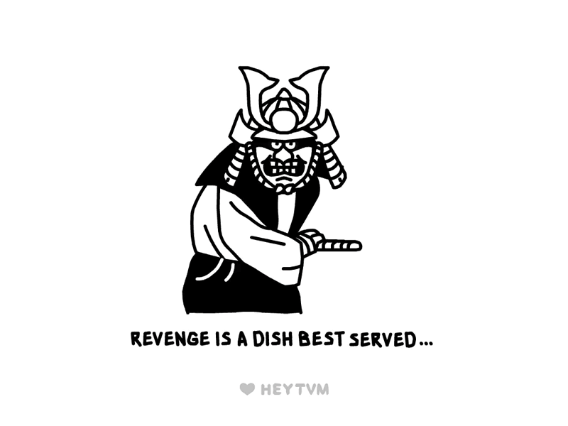 Revenge a la mode black and white gif heytvm illustration revenge