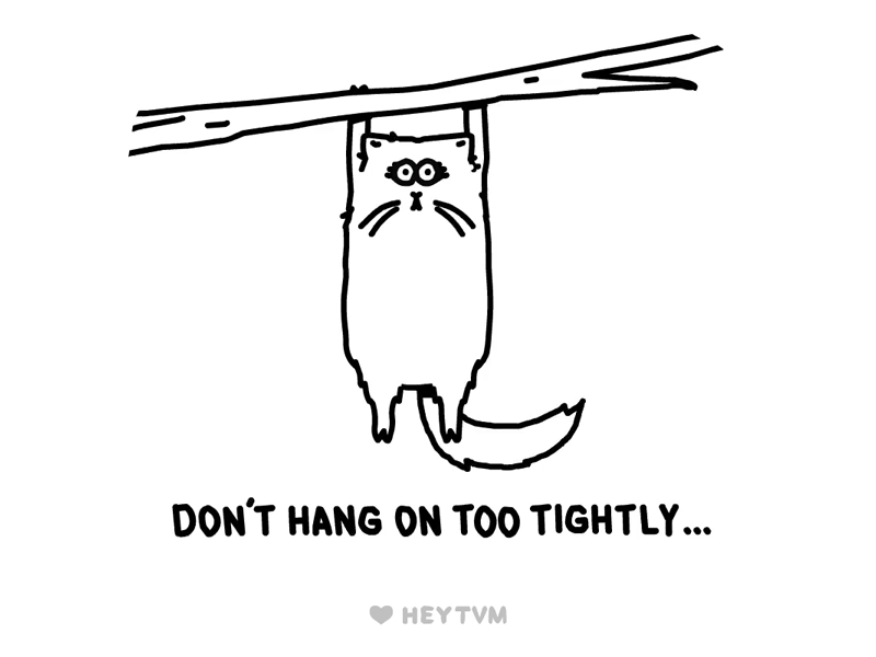 Hang in there black and white cat gif hang in there heytvm illustration