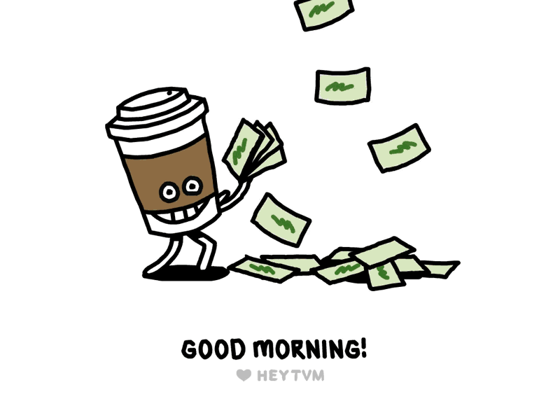 Good Morning animation coffee gif heytvm illustration sweet