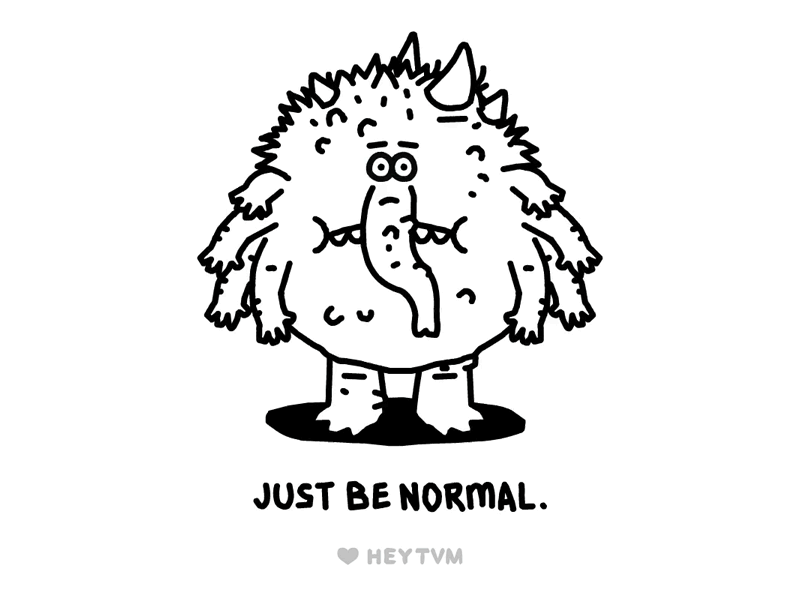 Just be normal animation be yourself gif heytvm illustration