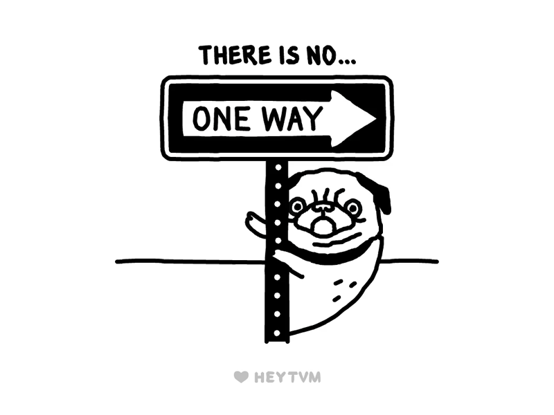 One Way animation gif heytvm illustration oneway