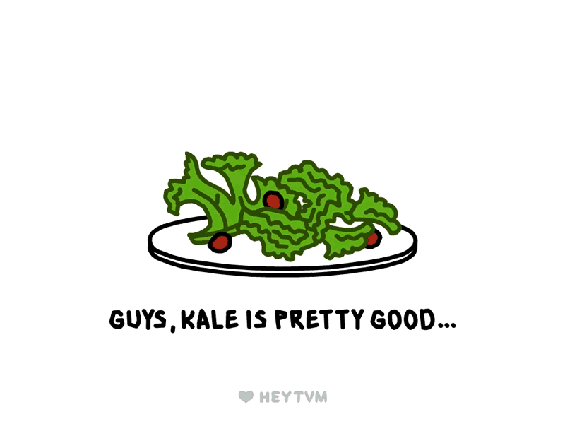 Kale animation gif heytvm illustration kale pizza