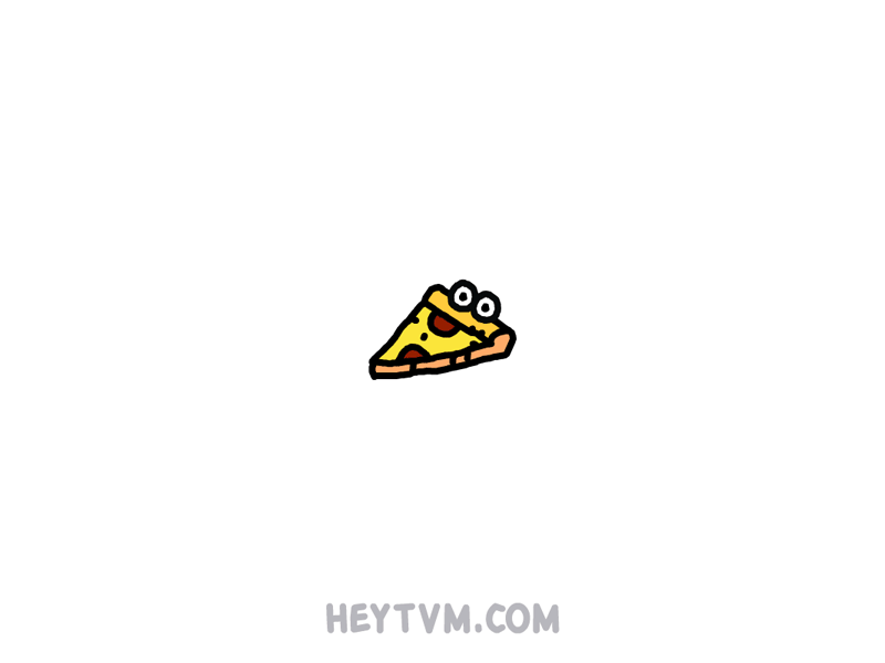 Pizza Taco Burger Dog animation burger heytvm hotdog illustration pizza positive vibes repeat taco