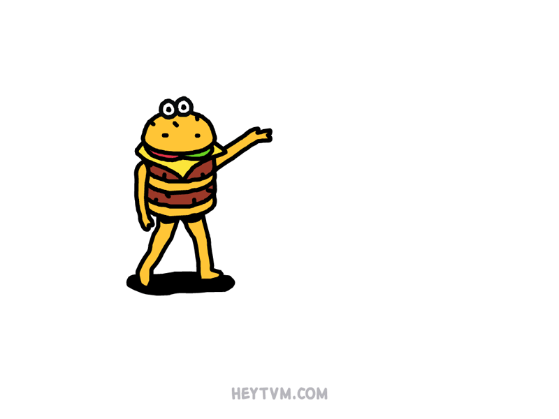 Burgers don't dab animation burger dab dance heytvm illustration monday positive vibes