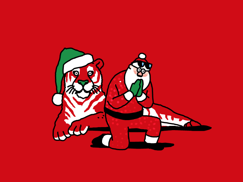 Santastic! character christmas emoji heytvm holiday illustration santa santastic stickers vector