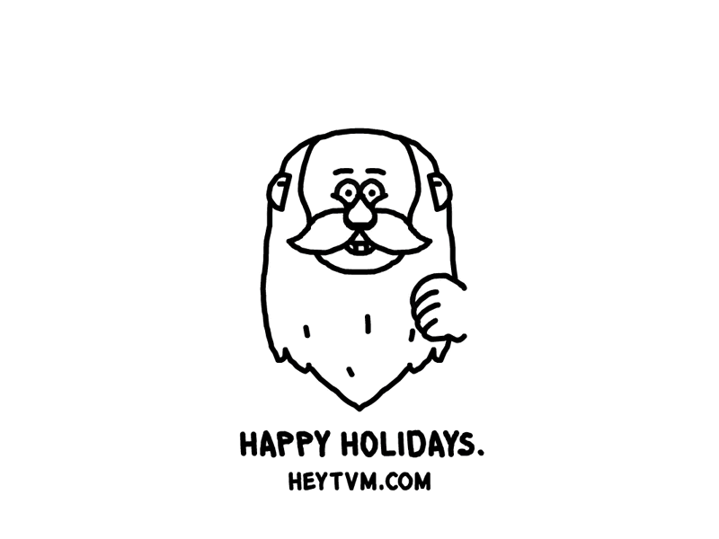 Heytvm Happy Holidays 2016 character christmas emoji heytvm holiday illustration santa santastic stickers