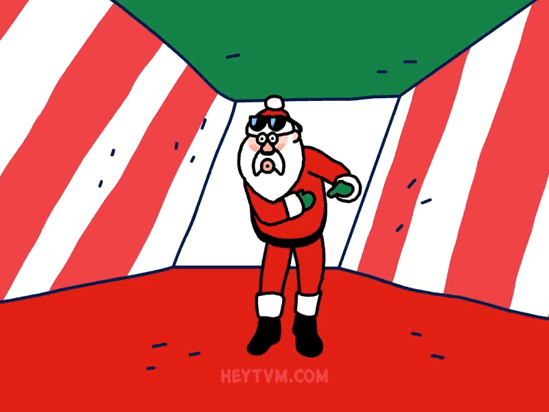 HeyTVM Holidaybling 2016 character christmas emoji heytvm holiday illustration santa santastic stickers