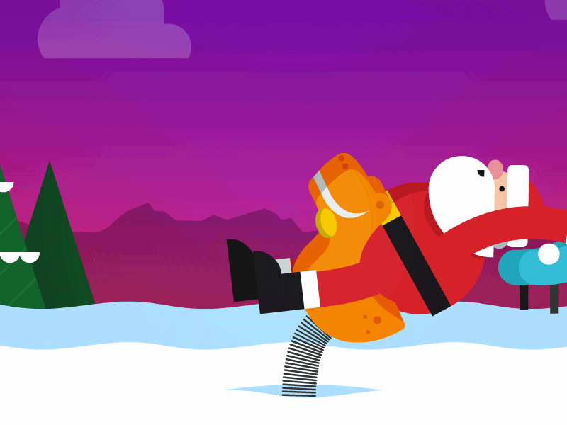 Rocker animation christmas faceswap gif google heytvm holiday illustration motion