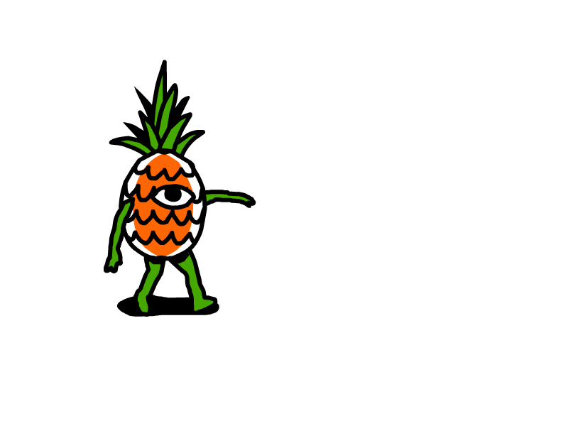 Pineapples can't dab either aniamtion dab gif heytvm illustration motion pineapple