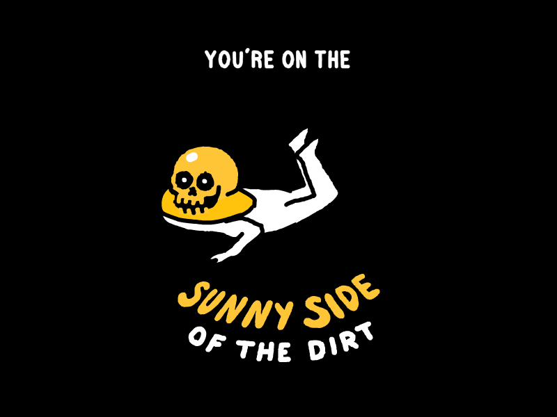 The Sunny Side of The Dirt animation character dance egg gif heytvm illustration life vector worm