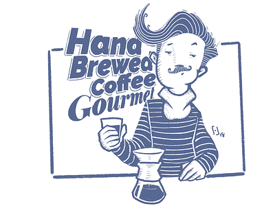 Hand Brewed Coffee Gourmet coffee digital illustration illustration procreate