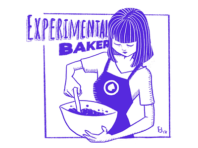 Experimental Baker baker coffee shop digital illustration illustration procreate