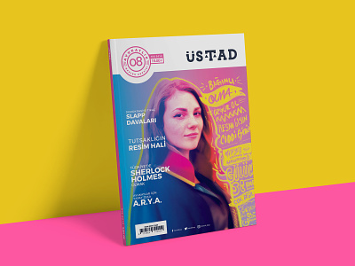 8th issue of Ustad Magazine digital illustration illustration magazine cover magazine design portrait art