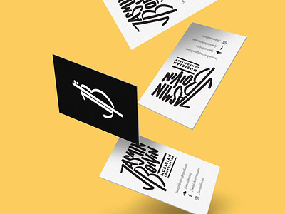 Jasmin Boivin business card cello lettering logo design music